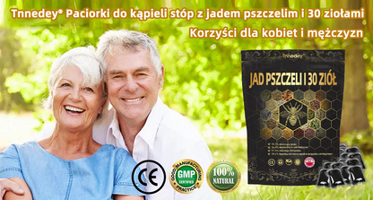 Tnnedey® Kulek do Kąpieli Stóp z jad pszczeli & 30 Ziołami do Modelowania Ciała - Polecane przez Polską Akademię Limfologiczną (PAL)✨