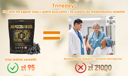 Tnnedey® Kulek do Kąpieli Stóp z jad pszczeli & 30 Ziołami do Modelowania Ciała - Polecane przez Polską Akademię Limfologiczną (PAL)✨