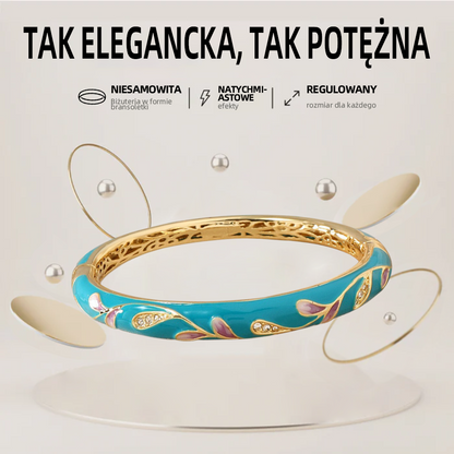 𝐂𝐙𝐓𝐈𝐂𝐋𝐄™Bransoletka ze złota z emalią cloisonné👩‍⚕️ Terapia magnetyczna limfatyczna🍒