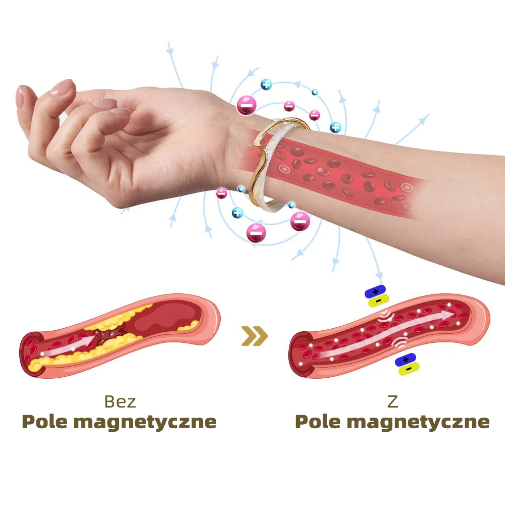 CZTICLE™  Bransoletka Gemini Magnetogen z kamieniami szlachetnymi