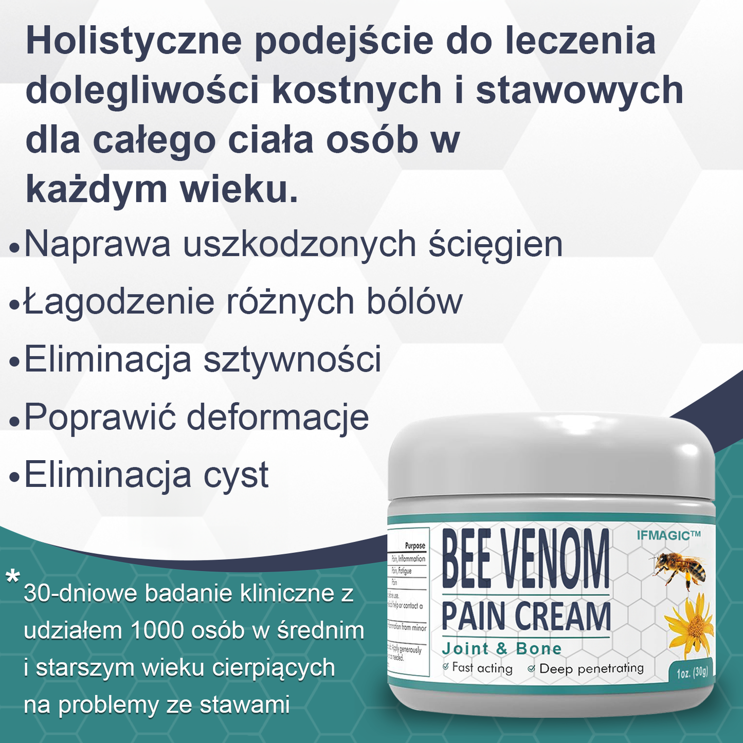 🌷🌷 IFMAGIC™ Krem gojący ból i kości z jadem pszczelim （Oferta ograniczona czasowo, trwa 30 minut）