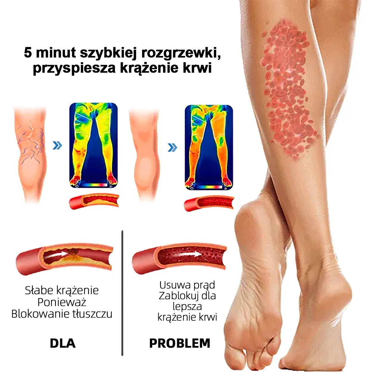 🔥🔥Podpórka na kolano RFMediTherm™ z radiofrekwencją i termicznym działaniem ziołowym (Wysokie ortezy na nogi do przewlekłej niewydolności żylnej, żylaków i obrzęków)